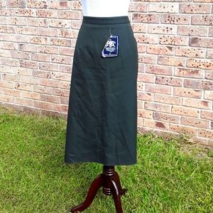 Wool and Polyester vintage midi Army uniform skirt